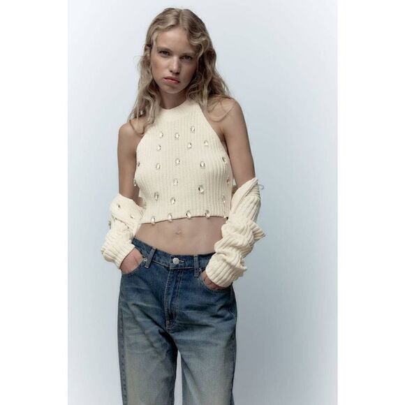 CHENILLE CRYSTAL TOP ZARA  - Picture 7 of 11